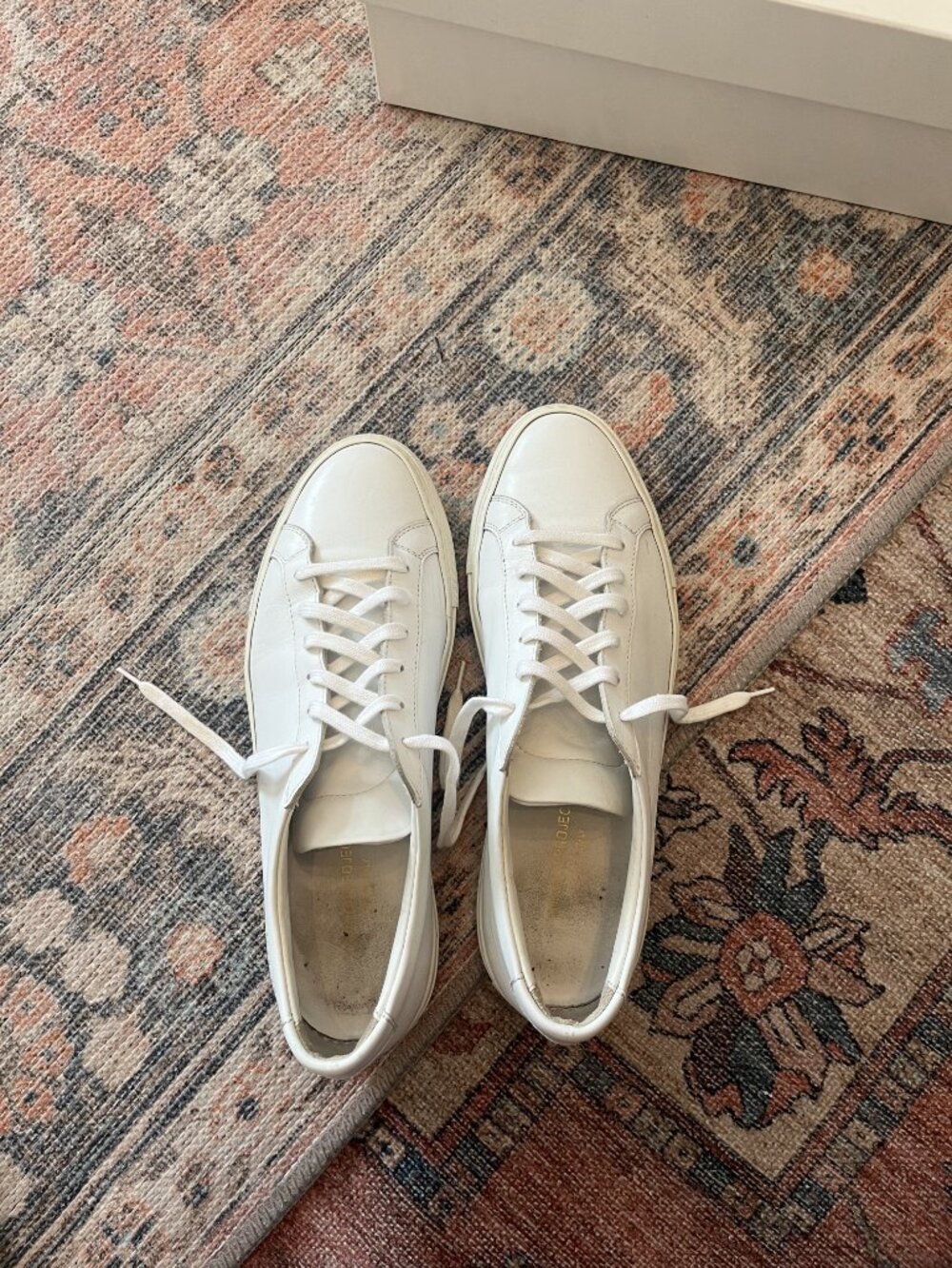 Common Projects Original Achilles Low White Leather Sneakers 42 - Picture 7 of 8